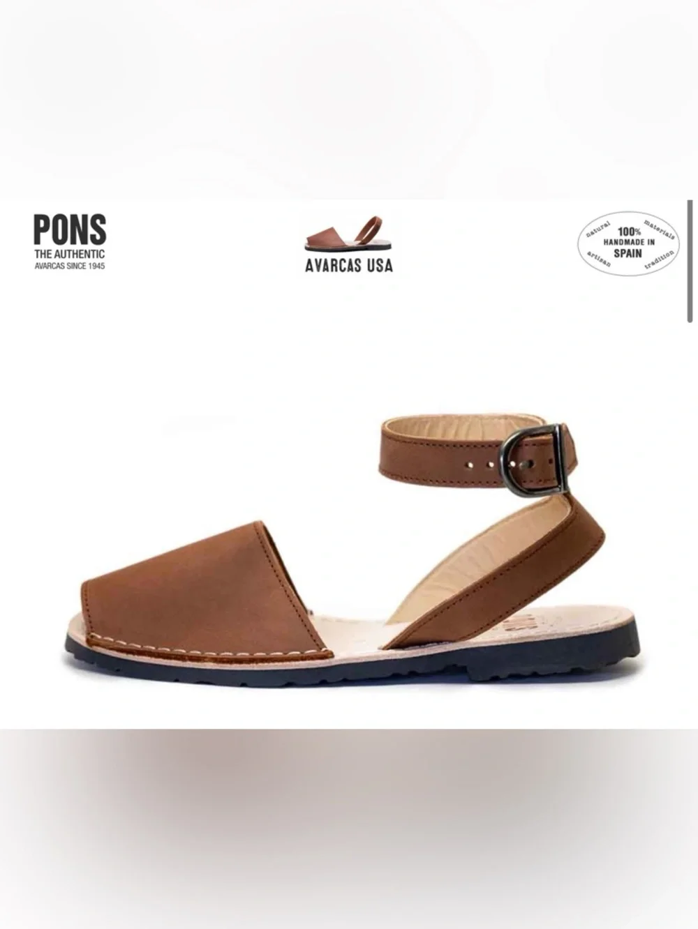 Pons Classic Strap Avarca Sandal, size 9 - Picture 4 of 4